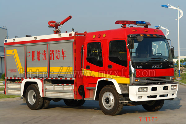 三相射流（多剂联用）消防车